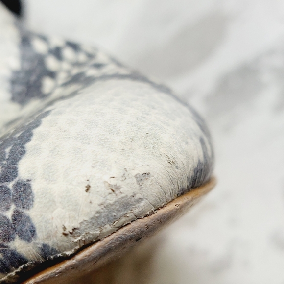 Steve Madden Rookie Snake Print Pull On Block Heel Ankle Boots T593 - Picture 12 of 16